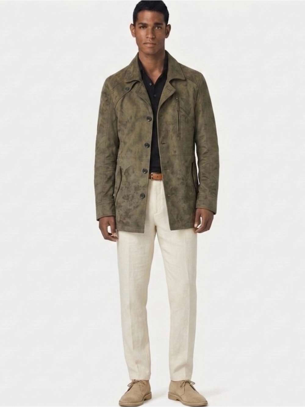 Loft suede beige limited brown PeaCoat for men